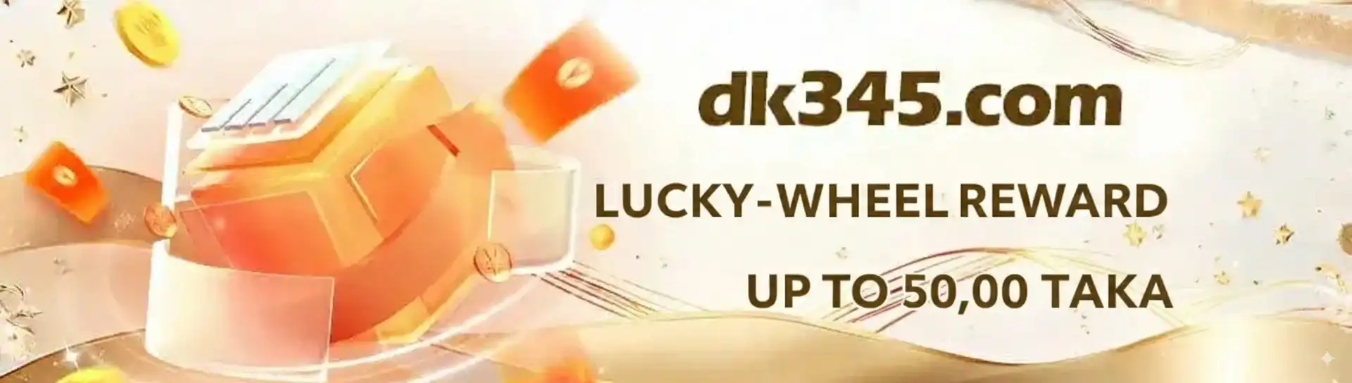 Lucky wheel reward banner with chances to win big prizes on tk333.